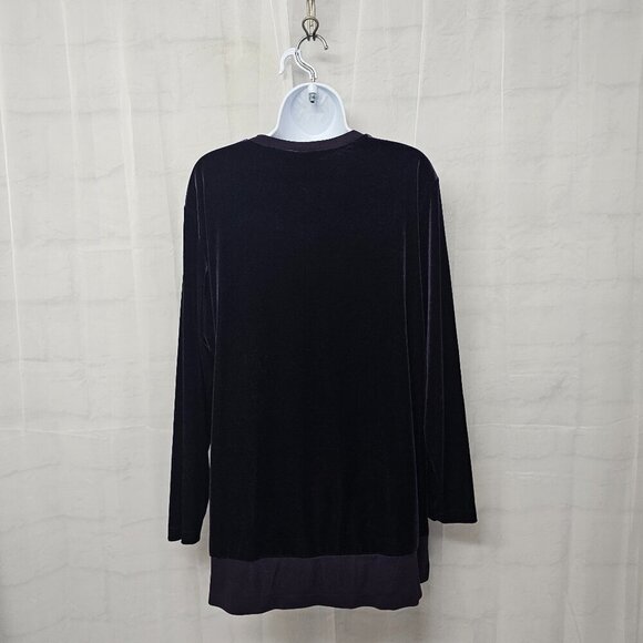 Vintage Venezia Purple Velour Cardigan Goth Dark Academia 14/16 - Picture 7 of 11